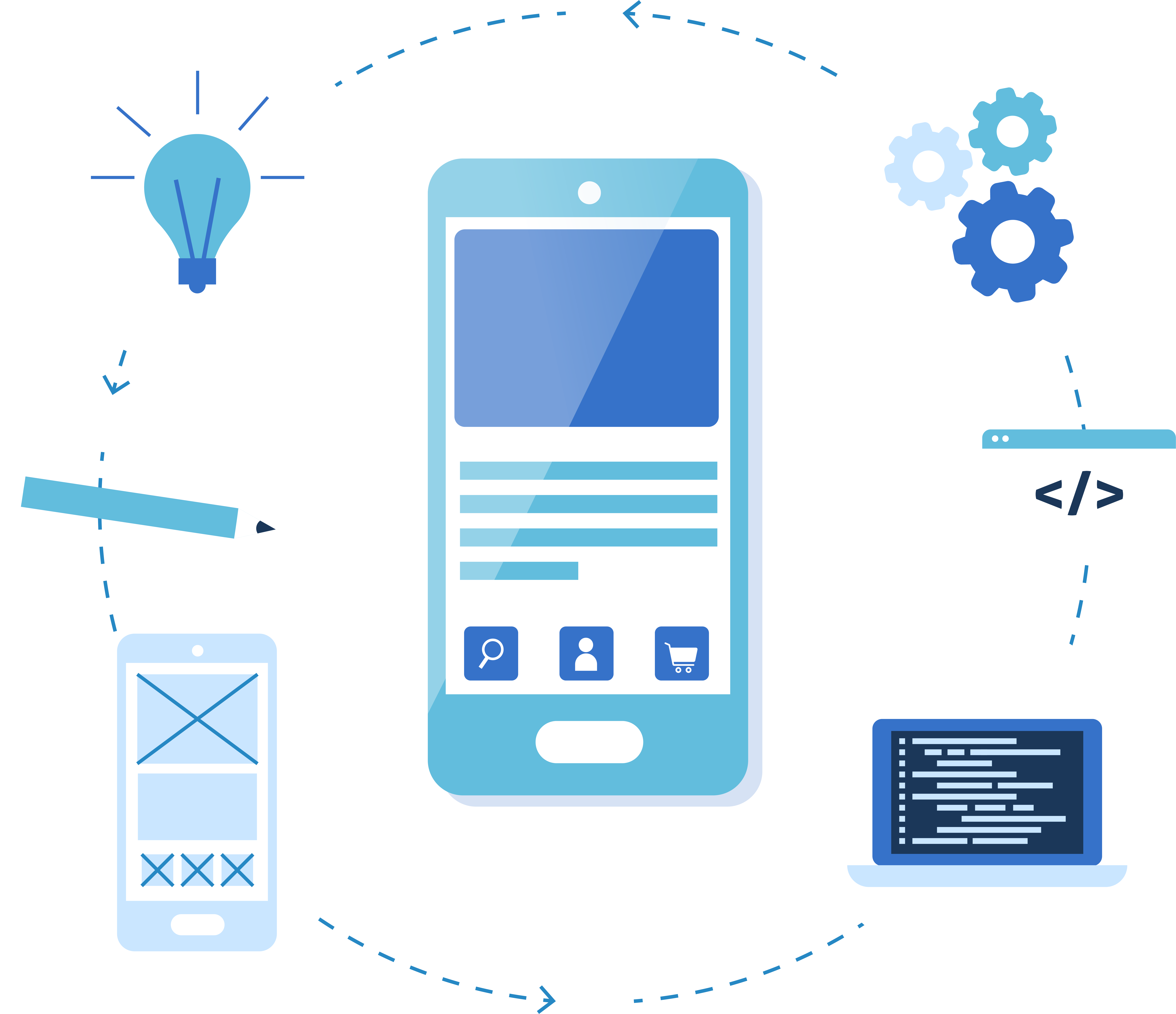 squares making up an image of a api custom credit program